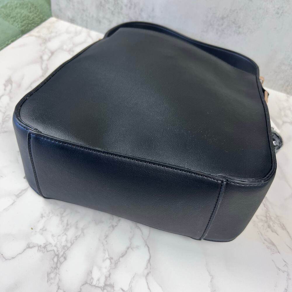 Melie Bianco Emery Black Vegan Leather Shoulder Bag NWT PETA Approved - Picture 9 of 9